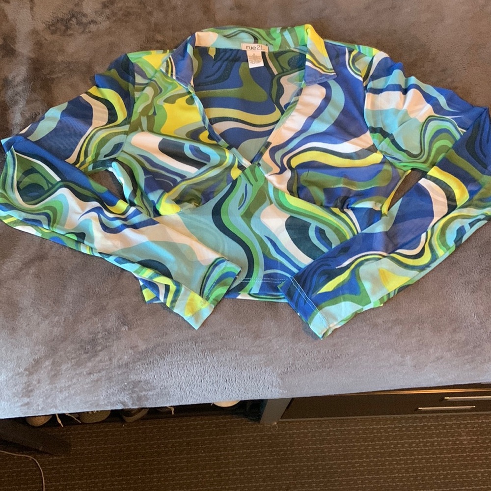 Fun mesh crop top
